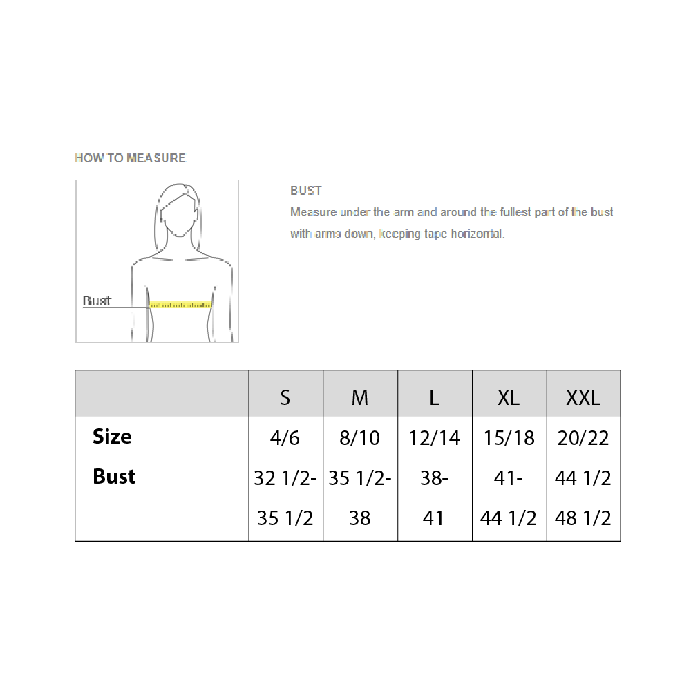 Nike dri fit size 2025 chart women's