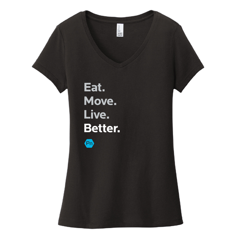 Women's PN "Eat. Move. Live Better." V-Neck Tee