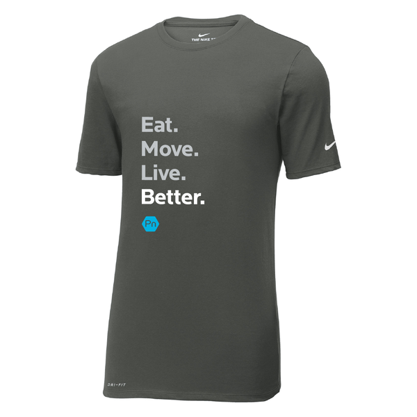 Men's PN "Eat. Move. Live Better." Nike Dri-Fit Crew Tee
