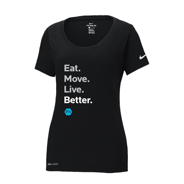 Women's PN "Eat. Move. Live Better." Nike Dri-Fit Scoop Neck Tee