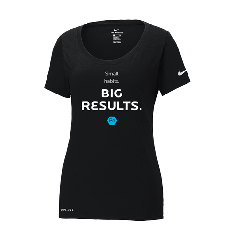 Women's PN "Small Habits. Big Results." Nike Dri-Fit Scoop Neck Tee